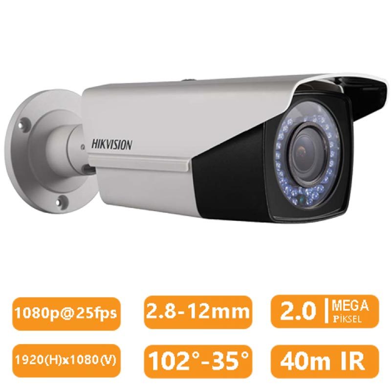 Haikon Ds-2Ce16D1T-Vfir3 2 Mp 2.8-12Mm Hd Tvi Bullet Kamera fiyat teklifi al