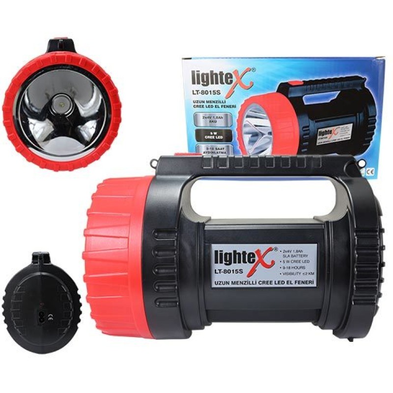 Lightex Lt-8015S 5W Cree Led 2 Kademeli Şarjlı El Feneri perpa fiyat Lightex Lt-8015S 5W Cree Led 2 Kademeli Şarjlı El Feneri fiyat teklifi al