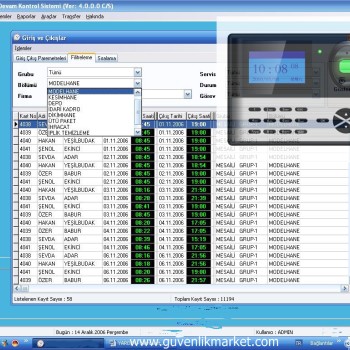 Parmak Izi Tanimalı Personel Takip Sistemi 