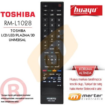 Toshiba Lcd-Led-Plazma-3D Tv Kumandası Huayu Rm-L1028 