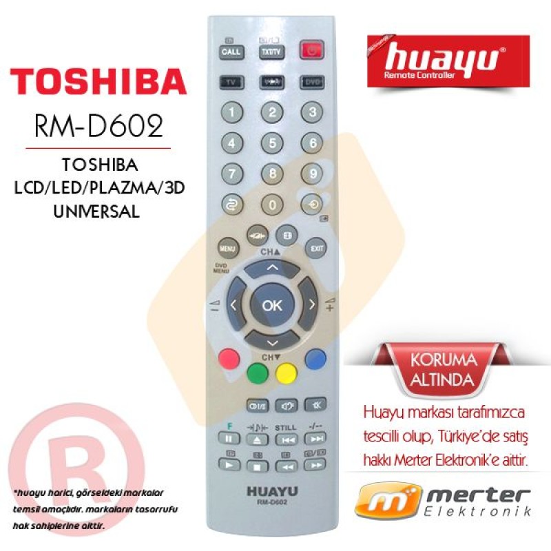 Toshiba Lcd-Led-Plazma Tv Kumandası Huayu Rm-D602 fiyat teklifi al