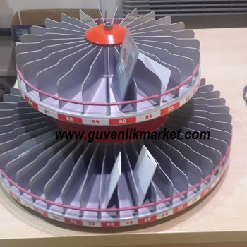 Ziyaretci Kimlik Karti Dolabi 25 Kişilik Donerli 