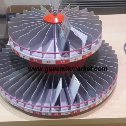 Ziyaretci Kimlik Karti Dolabi 75 Kişilik Donerli Tip 
